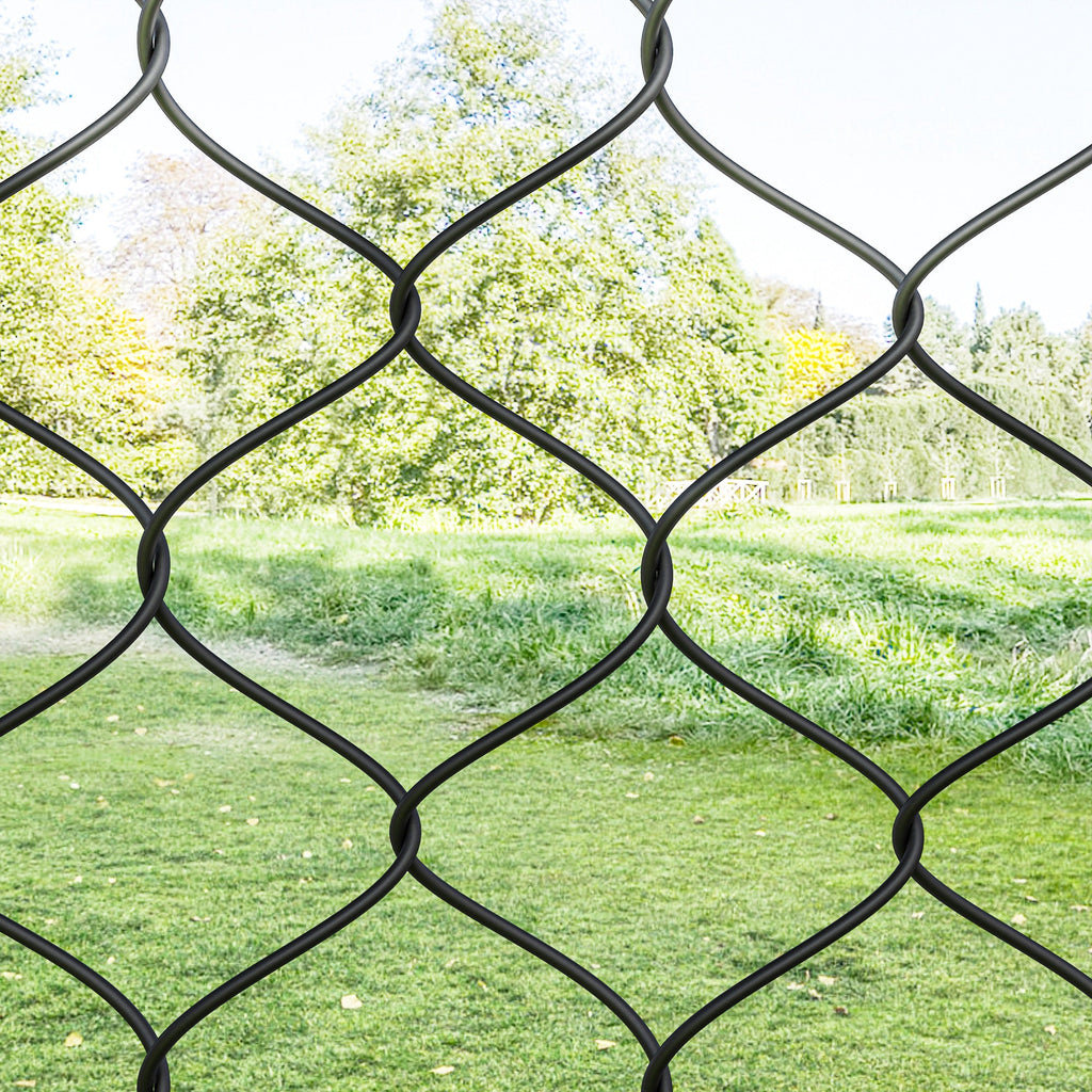 26-71 in. W x 4 ft. H Chain Link Fence Gate, Black